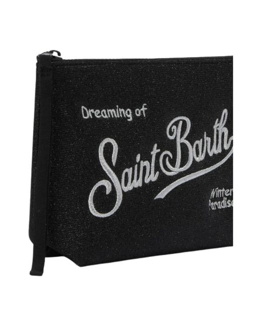 Mc2 Saint Barth Black Aline Lurex Pouch
