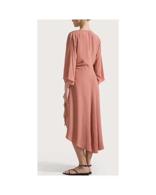Wrap Dresses Seventy de color Pink