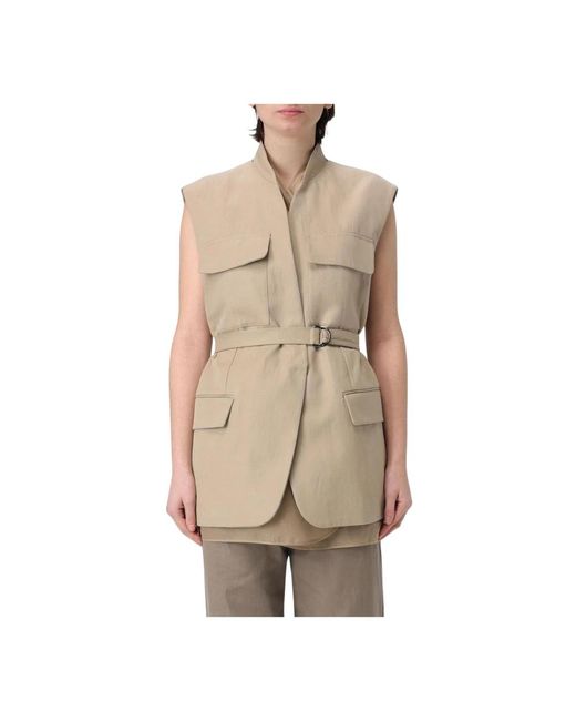 Vests di Brunello Cucinelli in Natural