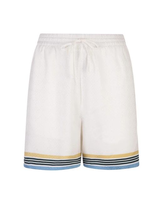 Casablancabrand White Casual Shorts for men