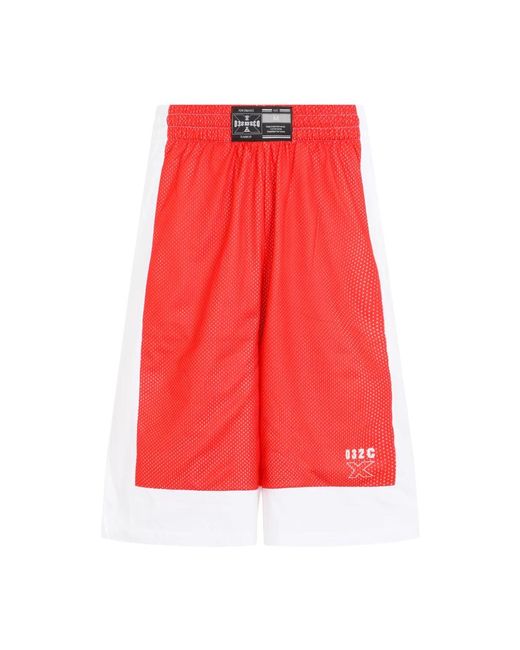 032c Red Long Shorts for men
