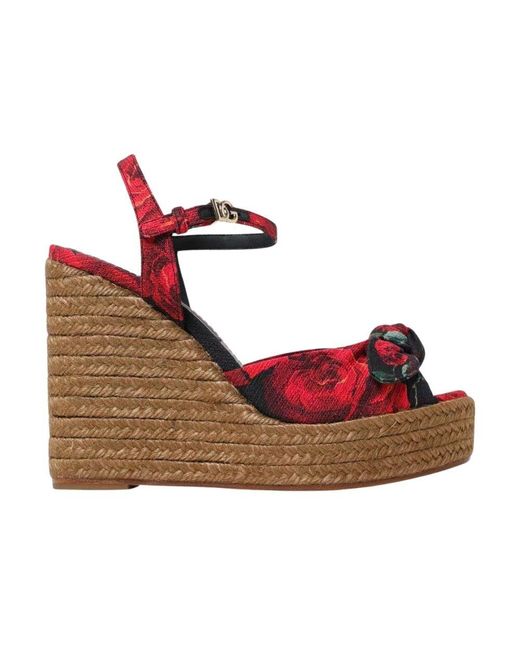 Dolce & Gabbana Red Wedges