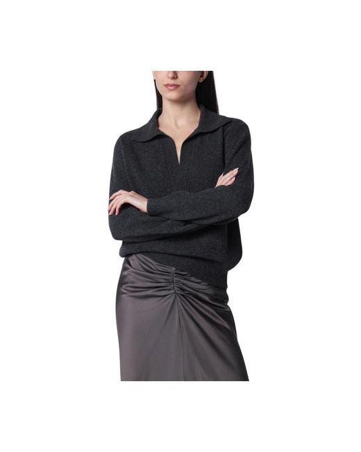 Victoria Beckham Black V-Neck Knitwear