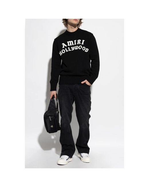 Amiri Jeans ,Zwart ,Katoen Jeans Met Logo in het Black voor heren