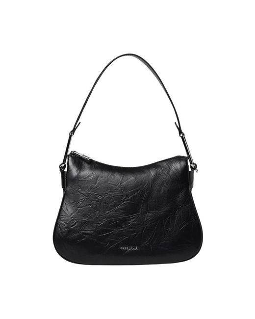 Coccinelle Black Schwarze Schultertasche Mit Reißverschluss