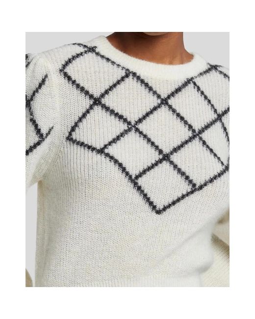 7 For All Mankind Gray Round-Neck Knitwear
