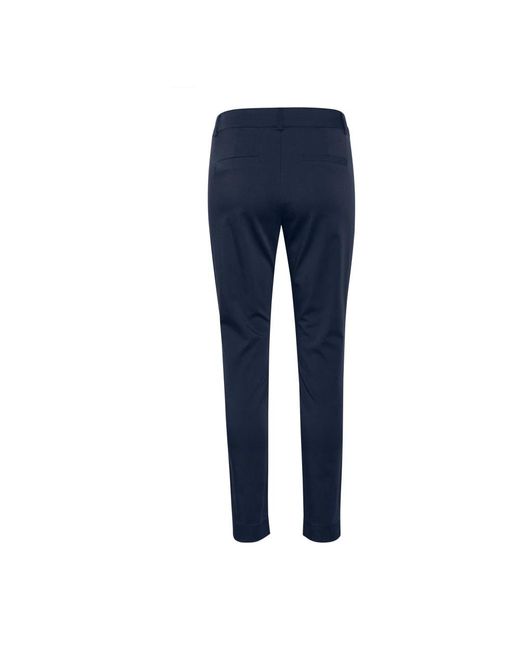 Kaffe Broeken ,Blauw ,Midnight Marine Chino Broek in het Blue