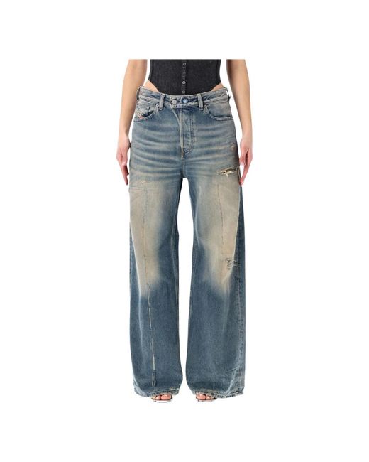 DIESEL Blue Wide Jeans