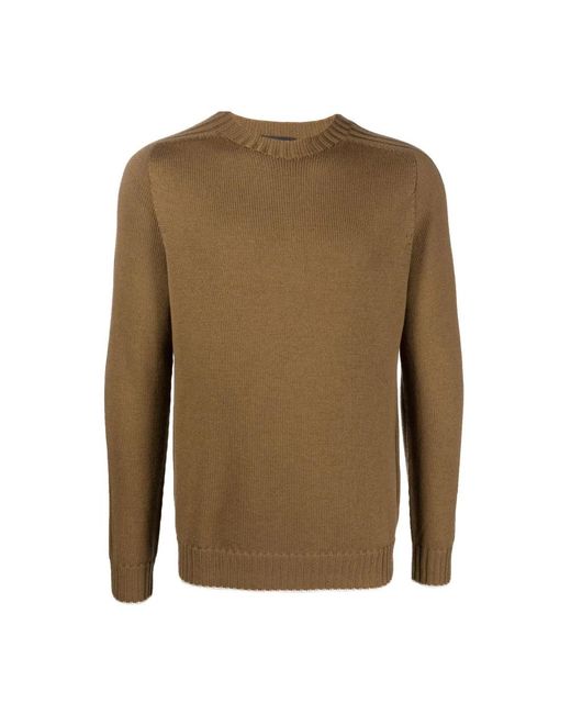Dondup Green Round-Neck Knitwear for men