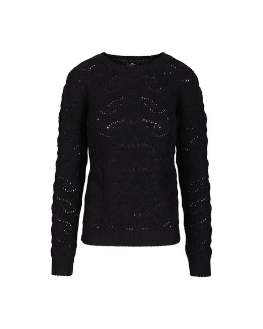 Etro Trui Van Wolmix Met Paisley-Details in het Black