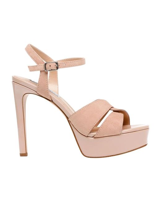 Steve Madden Pink Rosa high heel sandalen mit kreuzriemen