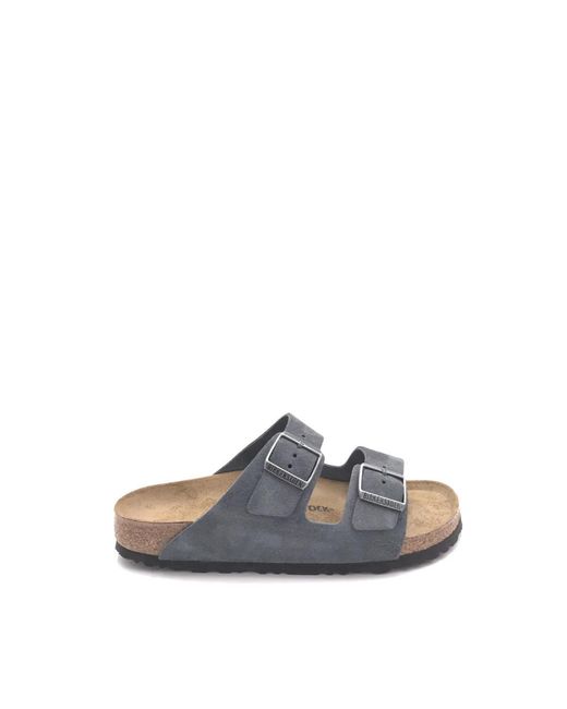 Birkenstock Blue Sliders for men