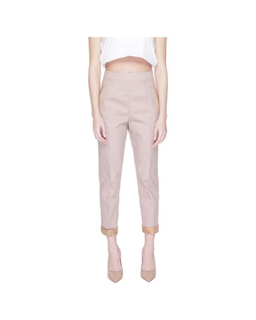 Trousers > slim-fit trousers Alviero Martini 1A Classe en coloris Pink