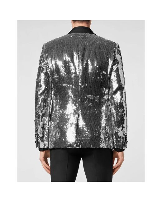 Philipp Plein Jassen ,Grijs ,Polyester Blazer Lord Fit in het Gray voor heren
