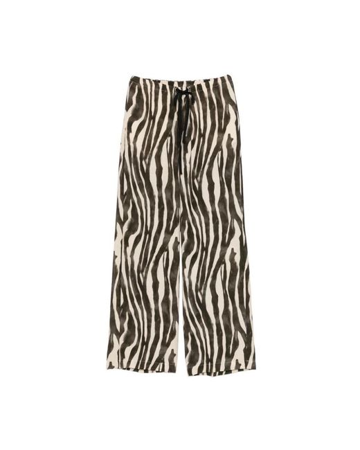 Alysi Black Wide Trousers