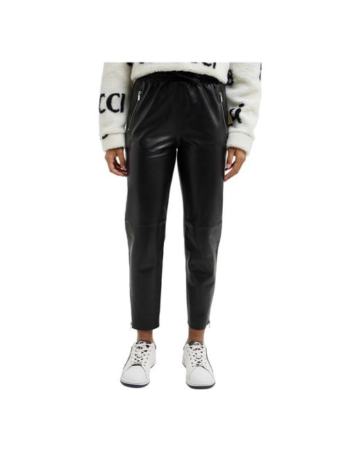 carlo colucci Black Leather Trousers