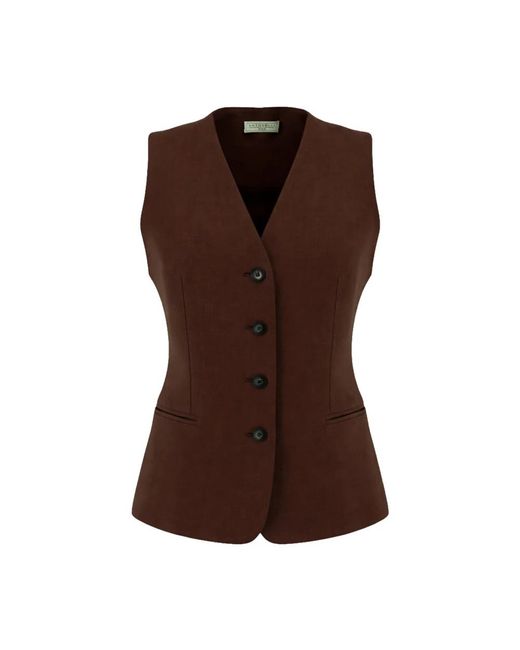 Antonelli Brown Figurbetonte Weste