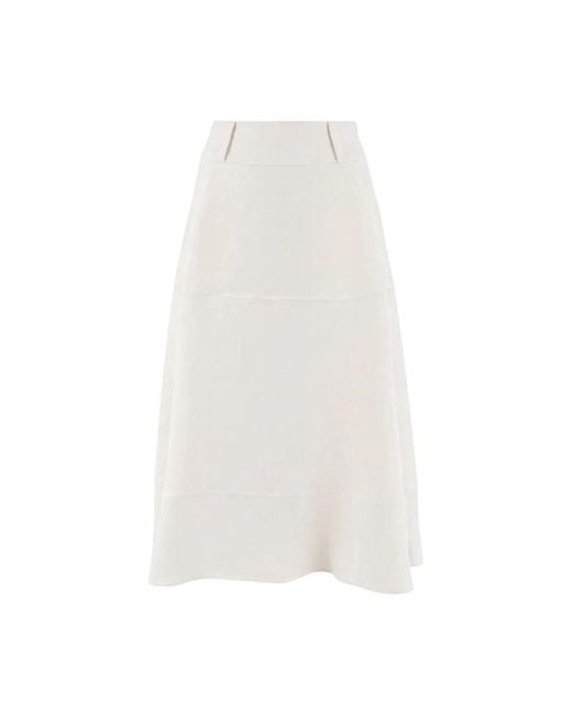 Antonelli White Midi Skirts