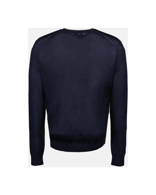 Prada Blue Round-Neck Knitwear for men