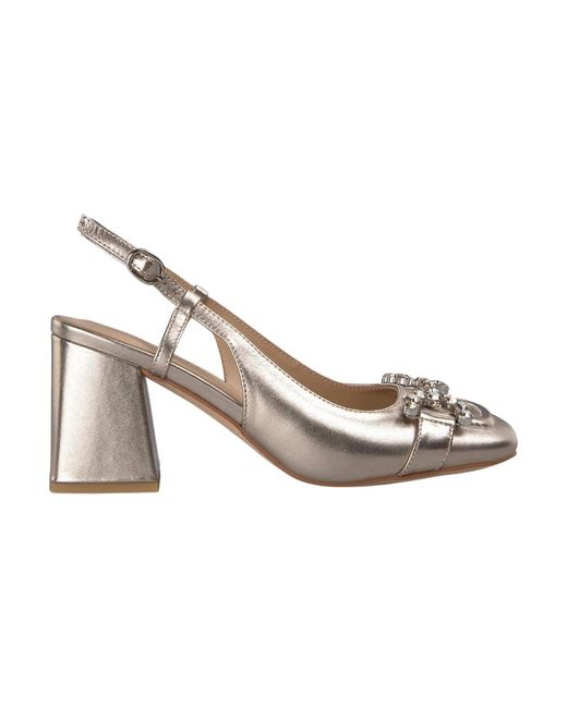 Alma En Pena. Metallic Schuhe mit absätzen steigbügelabsätze