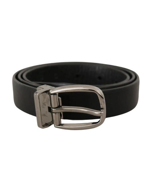 Dolce & Gabbana Klassieke Leren Riem Stijlvol Ontwerp in het Black voor heren