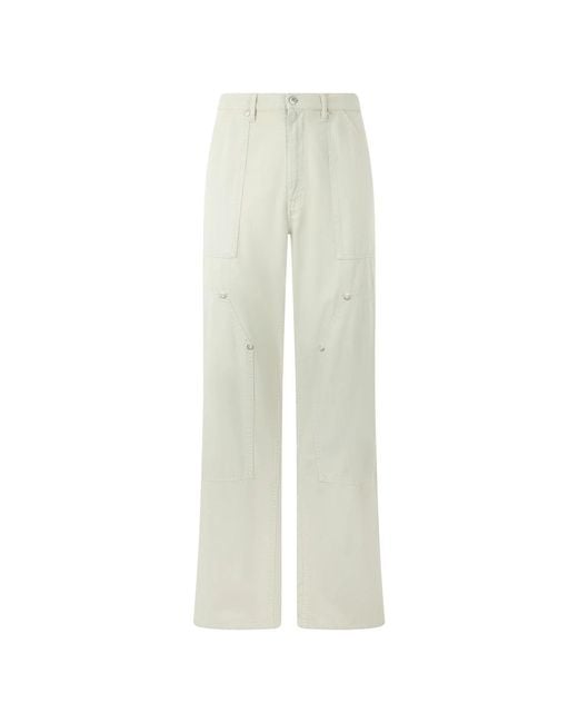 Moschino White Wide Trousers for men