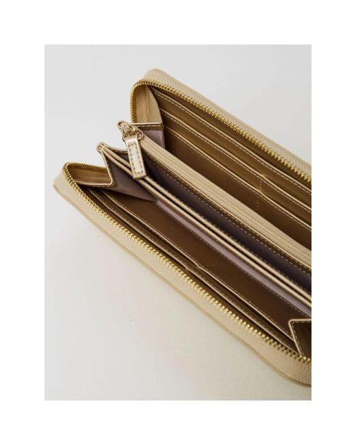 Twinset Natural Goldene Metallic Geldbörse Mit Schickem Design