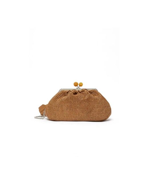 Max Mara Brown Raffia Pasticcino Tasche
