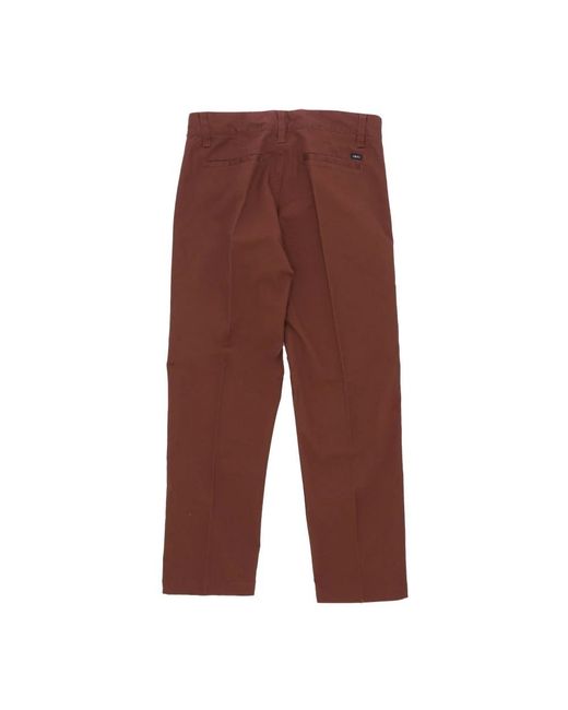 Obey Brown Straight Trousers for men