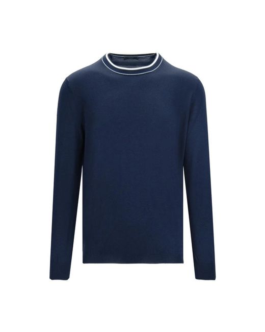 Round-Neck Knitwear di Fay in Blue da Uomo