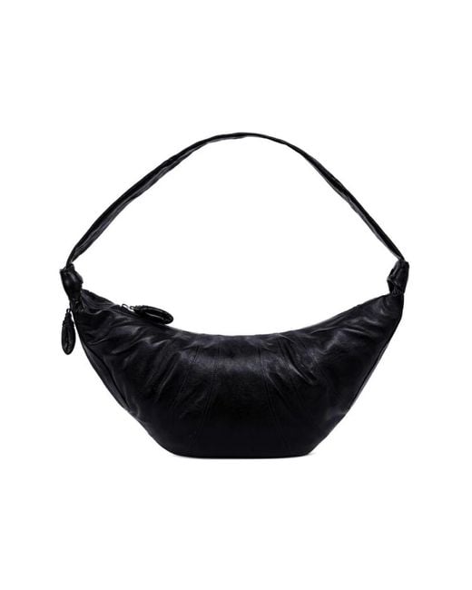 Lemaire Schwarze Lederknoten-Schultertasche in Black für Herren