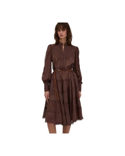Ermanno Scervino Brown Midi Dresses