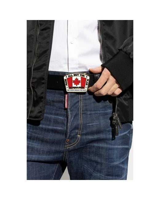 DSquared² Red Belts for men