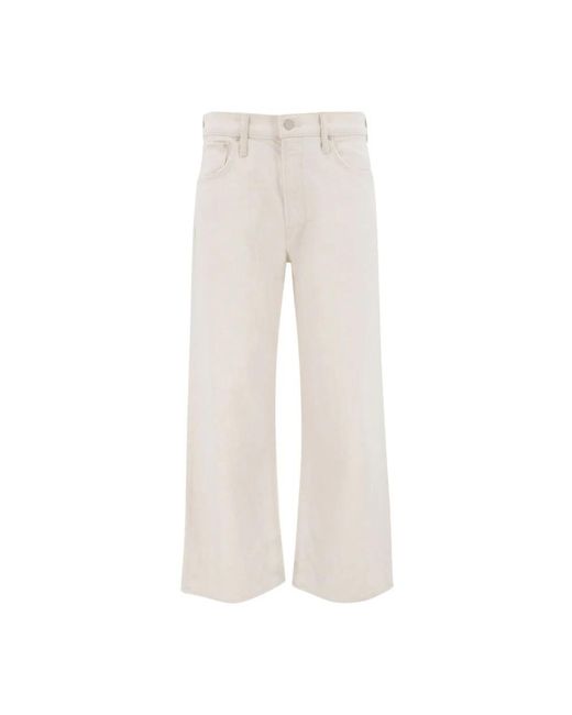 Mother White Wide Trousers