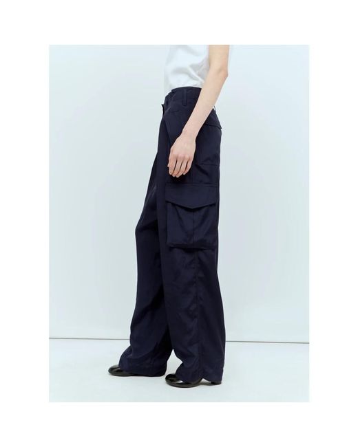 Dries Van Noten Wide Trousers in het Blue
