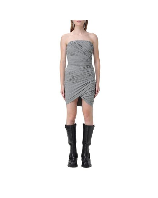 The Attico Gray Graues Asymmetrisches Minikleid