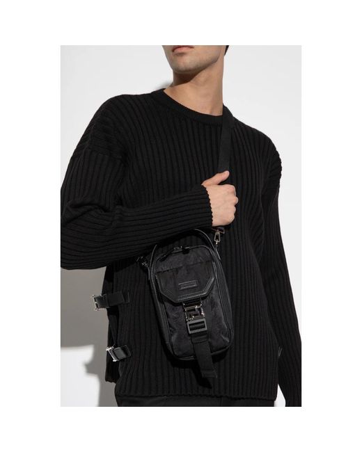 Versace Schultertasche mit barocco-motiv in Black für Herren