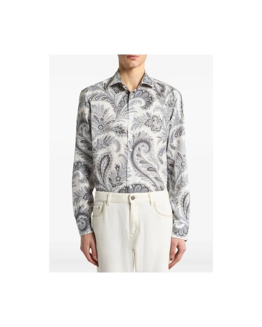 Etro Gray Casual Shirts for men