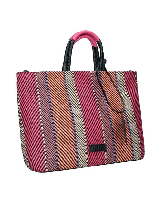 Rebelle Red Raphia Handtasche Filippa Stil