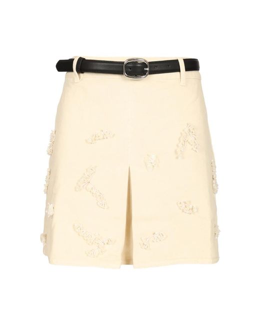 Self-Portrait Natural Denim Skirts