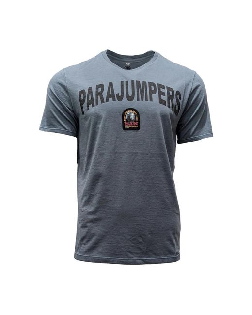 Buster tee magliette blu-grigia con logo di Parajumpers in Blue da Uomo