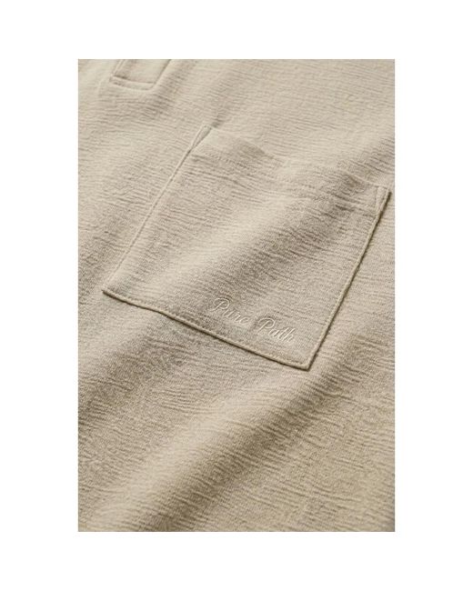 Pure Path Tops ,Katoen Gestructureerde Polo in het Natural voor heren