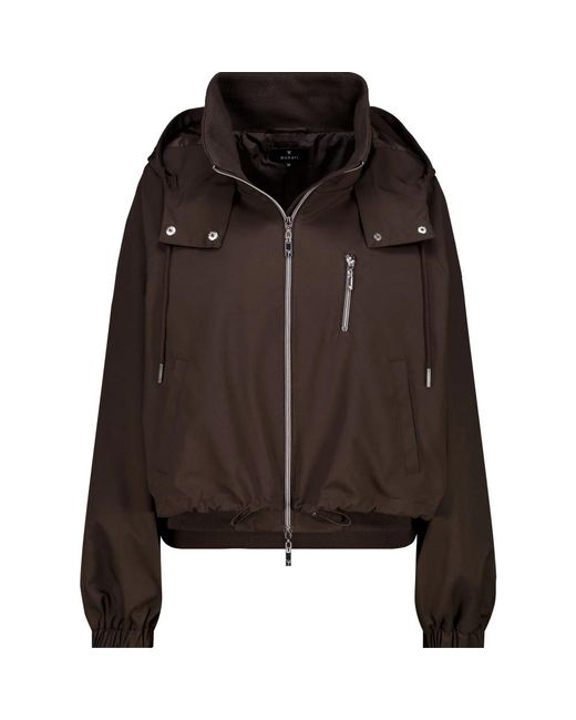 Monari Oversized Jas Met Capuchon in het Black
