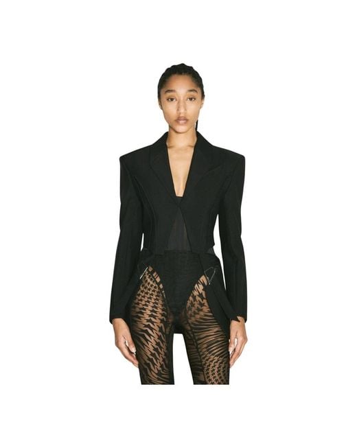 Mugler Black Blazers