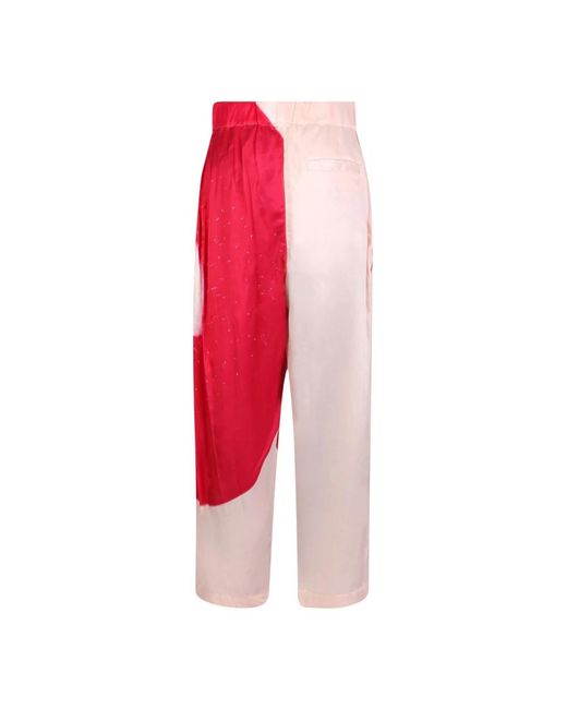 Issey Miyake Red Wide Jeans