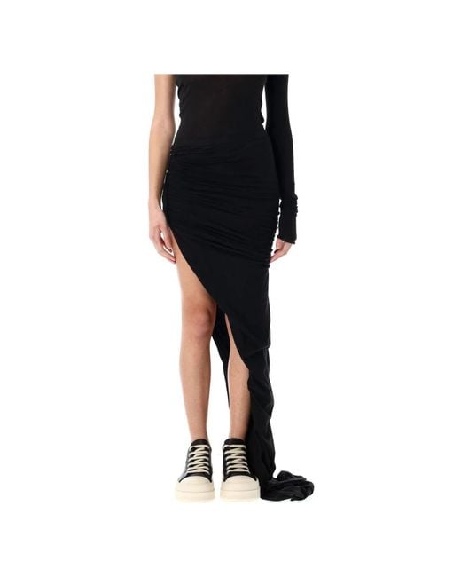 Maxi Skirts di Rick Owens in Black