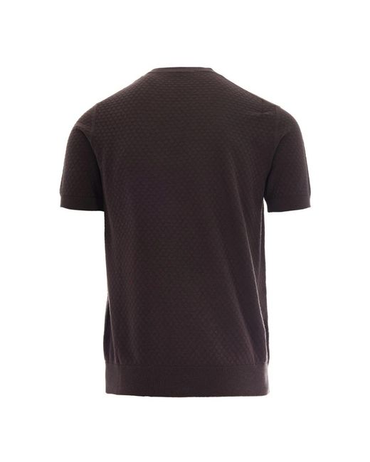 Paolo Pecora Black Round-Neck Knitwear for men