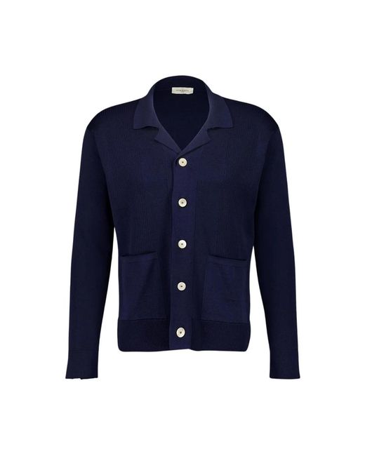 Piacenza 1733 Buttoned Overshirt in het Blue voor heren