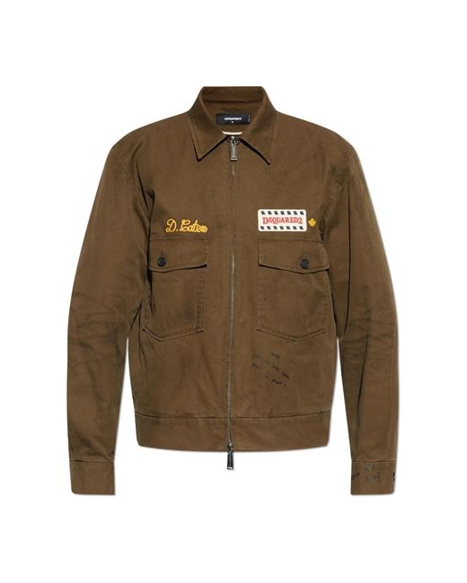DSquared² Jas Met Logo in het Green voor heren