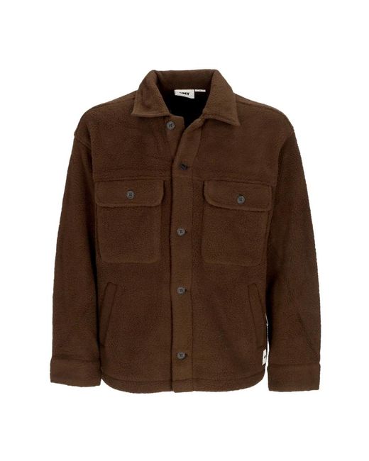 Obey Jassen ,Bruin ,Polyester Gewatteerd Shirt Jack Java Bruin in het Brown voor heren